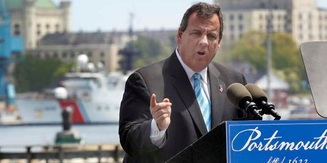 May 18, 2015: New Jersey Gov. Chris Christie speaks in Portsmouth, N.H., about his foreign policy plans.