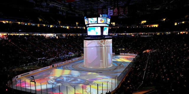 RALEIGH, NC - JANUARY 30: A general view of the arena is seen as images from 'The Guardian Project' are projected onto the rink during the 58th NHL All-Star Game at the RBC Center on January 30, 2011 in Raleigh, North Carolina. Team Lidstrom won 11-10. (Photo by AJ Messier/NHLI via Getty Images)