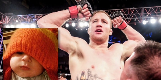 Justin Gaetjhe and Jayne Wood (inset). (Photos: Gaethje, World Series of Fighting; Wood, GoFundMe)