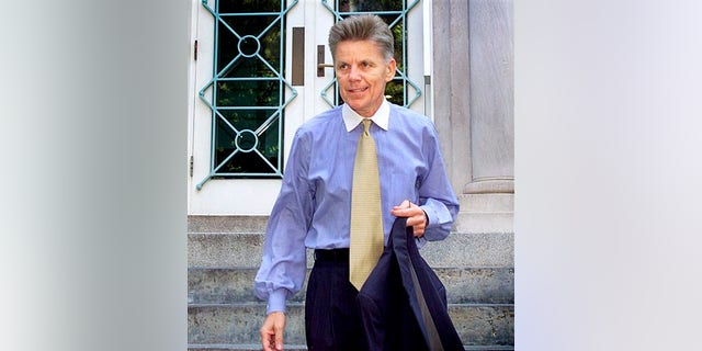 July 11, 2001: Then-Rep. Gary Condit, D-Calif., leaves his Washington apartment.