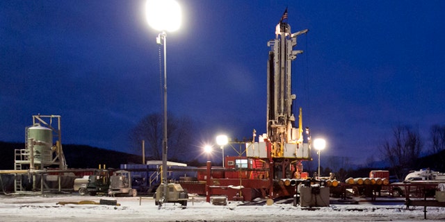 This Jan. 17, 2013 file photo shows a fracking site in New Milford, Pa.