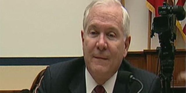 Thursday: Defense Secretary Robert Gates at a House Armed Services Committee hearing.