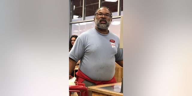 The actor who played Elvin in The Cosby Show is now working as a cashier at Trader Joeâ€™s, exclusive photos reveal. See story NYCOSBY. A shopper spotted Geoffrey Owens, 57, sitting behind a till at the discount store in Clifton, New Jersey, where staff earn around $11 an hour. Wearing an ID badge bearing his name, the former star wore a Trader Joeâ€™s t-shirt with stain marks on the front as he weighed a bag of potatoes. Karma Lawrence, 50, was grocery shopping with her wife, security manager Yanelle, 40, when she saw Owens at around 7.30pm on Saturday and snapped some photos. The medical secretary, from Clifton, said: â€œI was just in Trader Joeâ€™s and I said to my wife, I said, â€˜â€™Wait a minute, thatâ€™s the guy from The Cosby Show.â€™ â€œShe looked at him and said, â€˜It looks like him. Heâ€™s a little heavier.â€™â€˜I pulled up a site on the internet to look at a picture of him and said, â€˜That is him.â€™ â€œI have never seen him at Trader Joeâ€™s before. I was getting a bunch of groceries and he wasnâ€™t really looking at anybody, but he said, â€˜Have a nice day.â€™ â€œHe looked bloated and fat and unhappy. I guess with the whole Cosby thingâ€¦â€ Owens played Elvin Tibideaux, the husband of Sondra Huxtable, on the final five seasons of NBC sitcom The Cosby Show, between 1985 and 1992.