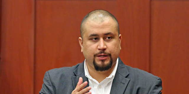 FILE - In this Sept. 13, 2016 file photo, George Zimmerman looks at the jury as he testifies in a Seminole County courtroom  in Orlando, Fla.  Authorities say a sheriff's deputy ordered Zimmerman to leave a central Florida bar, Wednesday, Nov. 9,  after Zimmerman accused a black customer of hitting him and used a racial slur.  (Red Huber/Orlando Sentinel via AP, Pool)