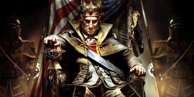 This undated handout image provided by Ubisoft shows a scene from the Ubisoft game: the Tyranny of King Washington.
