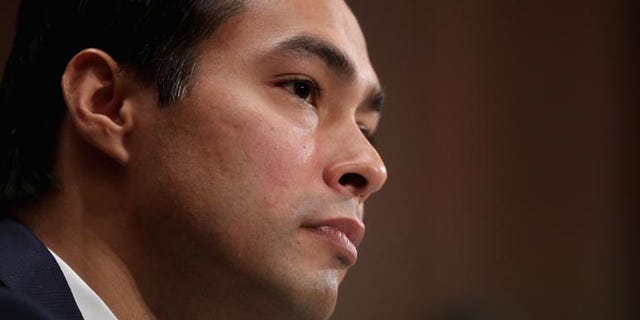 WASHINGTON, DC - JUNE 17: Mayor Julian Castro testifies during his confirmation hearing before the Senate Banking, Housing and Urban Affairs Committee in the Dirksen Senate Office Building on Capitol Hill June 17, 2014 in Washington, DC. The current mayor of San Antonio, Texas, Castro has not faced serious opposition in the Senate. (Photo by Chip Somodevilla/Getty Images)