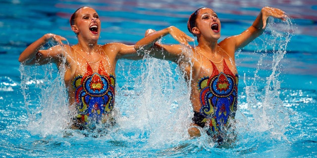 Anita Alvarez and Mariya Koroleva on July 30, 2015 in Kazan, Russia.