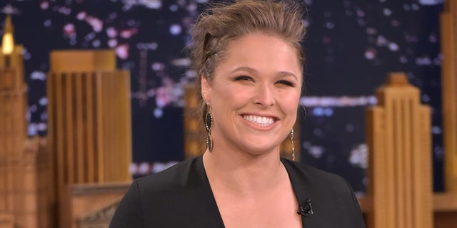 Ronda Rousey visits 'The Tonight Show Starring Jimmy Fallon' on October 6, 2015 in New York City.