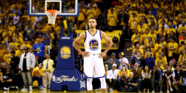 OAKLAND, CA - JUNE 19: Stephen Curry #30 of the Golden State Warriors stands on the court against the Cleveland Cavaliers in Game 7 of the 2016 NBA Finals at ORACLE Arena on June 19, 2016 in Oakland, California. NOTE TO USER: User expressly acknowledges and agrees that, by downloading and or using this photograph, User is consenting to the terms and conditions of the Getty Images License Agreement. (Photo by Ezra Shaw/Getty Images)