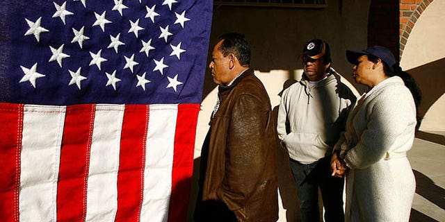 LOS ANGELES, CA - FEBRUARY 05: Voters go to the polls for Super Tuesday primaries in the predominantly Latino neighborhood of Boyle Heights on February 5, 2008 in Los Angeles, California. Latinos are an increasingly important factor in California where they are expected to account for 14 percent of the vote and tend to favor presidential hopeful Sen. Hillary Clinton (D-NY) over rival Sen. Barack Obama (D-IL). At 44 million, Latinos make up15 percent of the US population, the nation's largest minority group according to the latest Census Bureau estimates. (Photo by David McNew/Getty Images)