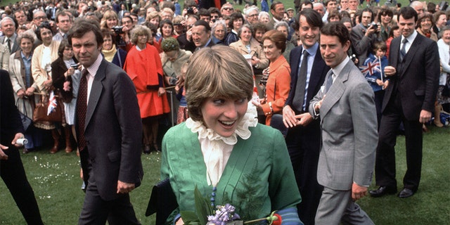 Princess Diana with Prince Charles.