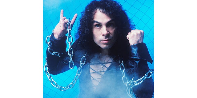 Ronnie James Dio and his signature horns.