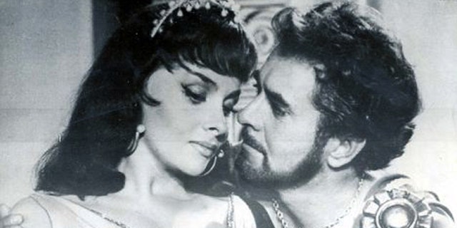 Gina Lollobrigida plays the Queen of Sheba in the 1959 film "Solomon and Sheba," beside Tyrone Power as King Solomon.