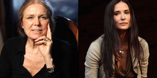 Demi Moore (right) will reportedly play Gloria Steinem in the upcoming Linda Lovelace biopic (Reuters)