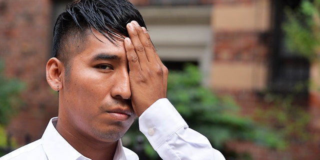 Gonzalo Luis-Morales, 31, says a bottle of Corona Extra spontaneously exploded, projecting a piece of glass into his left eye.