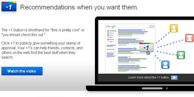 Google has unveiled a "+1" feature, the company's answer to Facebook's wildly succesful, Internet transforming "like" function.