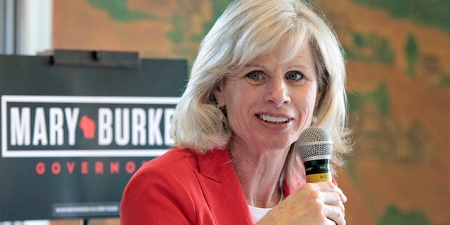 In this Sept. 22, 2014 photo, Democratic Wisconsin gubernatorial candidate Mary Burke speaks at an education forum in Madison, Wis.