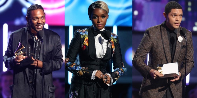 Kendrick Lamar, Janelle Monea and Trevor Noah got political at the 2018 Grammy Awards.