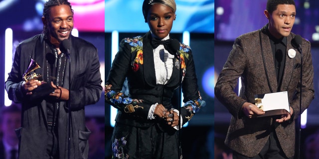 Kendrick Lamar, Janelle Monea and Trevor Noah got political at the 2018 Grammy Awards.
