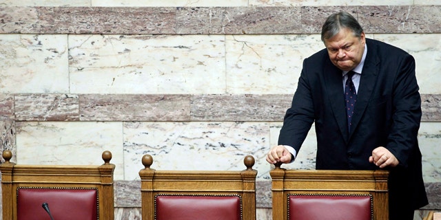 Sept. 20: Greek Minister of Finance Evangelos Venizelos attends a parliament session, in Athens.