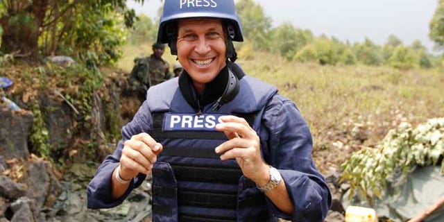 Aug. 7, 2013: Al Jazeera journalist Peter Greste poses for a photograph in Kibati village, near Goma in the eastern Democratic Republic of Congo. (Reuters)