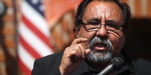U.S. Rep. Raul Grijalva (D-AZ) denounces Arizona's tough new immigration law on April 24, 2010 in Tuscon, Arizona. (Photo by John Moore/Getty Images)
