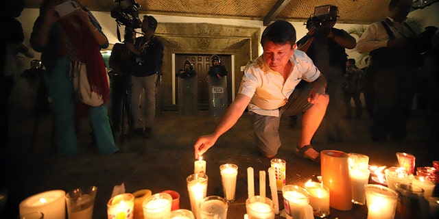 Residents held a vigil Monday, April 23, 2018, to remember the three Mexican students brutally killed last month.