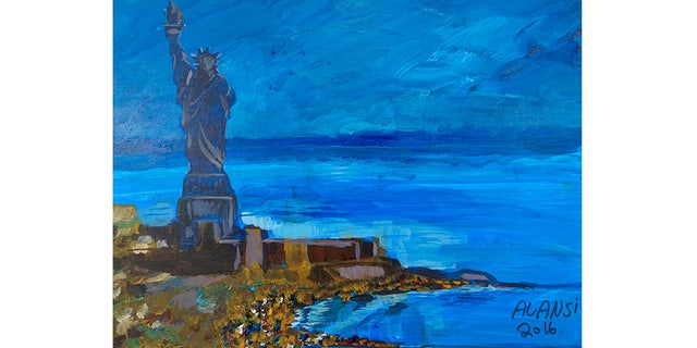 Statue of Liberty, by former Gitmo prisoner Muhammad Ansi.