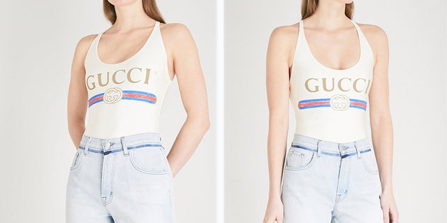 Selfridges suggests you sport the stylish one-piece with "skirts, denim and anything high-rise."