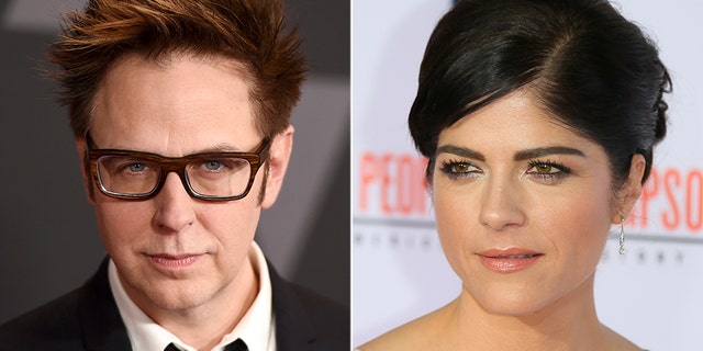 Selma Blair, right, wants James Gunn rehired.