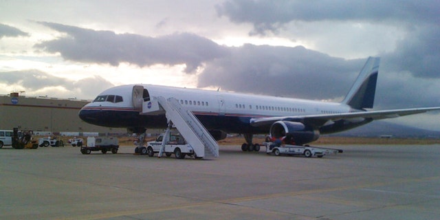 A Google-owned 757 loads cargo for a scientific mission run by NASA's Airborne Scientific Program in Palmdale, Calif. in 2009.