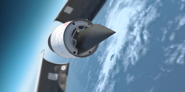 Rendering of the Falcon HTV-2 hypersonic aircraft.