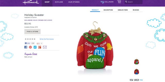 Hallmark has been criticized over an edited lyric from a classic Christmas song on an ornament for sale on its website.