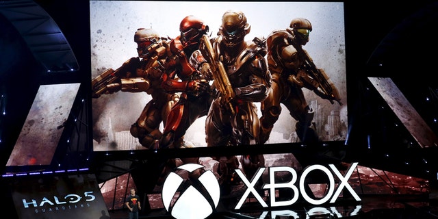 Josh Holmes, executive producer at 343 Industries, introduces the "Halo 5: Guardians" video game during game publisher Microsoft's Xbox media briefing before the opening day of the Electronic Entertainment Expo, or E3, in Los Angeles, Calif., June 15, 2015.
