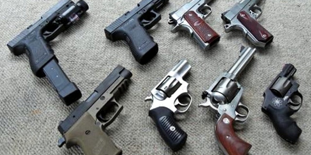 Semiautomatic handguns and revolvers