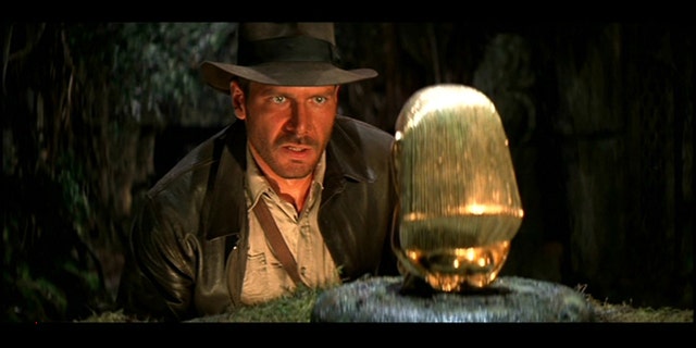 Harrison Ford as Indiana Jones in the 1981 film, 