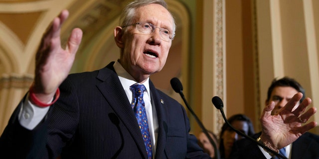 June 3, 2014: This file photo shows Senate Majority Leader Harry Reid of Nev., as he speaks to reporters on Capitol Hill in Washington. (AP)