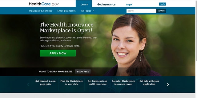 This photo provided by HHS shows the main landing web page for HealthCare.gov. The government's new health insurance marketplaces are drawing lots of rotten tomatoes in early reviews. But people are at least checking the things out. According to an AP-GfK poll, 7 percent of Americans report that somebody in their household has tried to sign up for insurance through the health care exchanges. While thatâs a small percentage, it could represent more than 20 million people. (AP Photo/HHS)