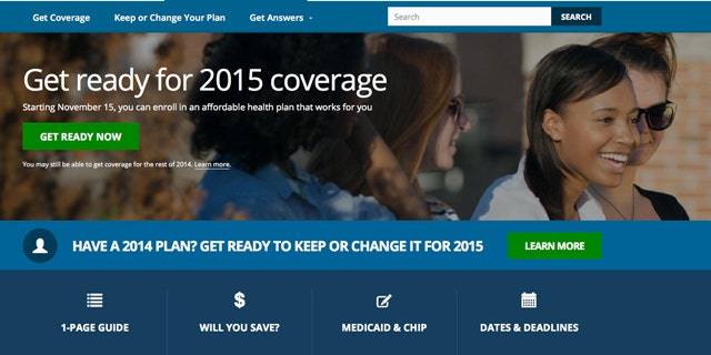 FILE - A screen shot shows the home page of HealthCare,gov. President Barack Obama's health insurance expansion faces the biggest test of its second year on Monday, the deadline to sign up for coverage that starts Jan. 1. (AP Photo, File)