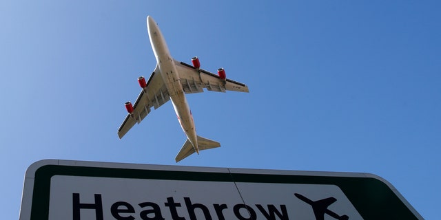 File photo - an aircraft takes off from Heathrow airport in west London Sep. 2, 2014.