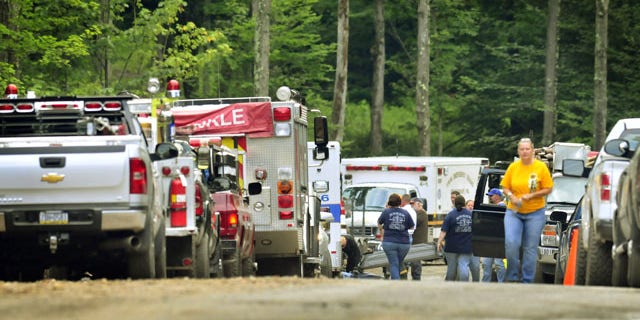 July 28, 2013: A helicopter crash in a remote, wooded area of northeastern Pennsylvania claimed the lives of five people, state police said Sunday. (AP Photo)