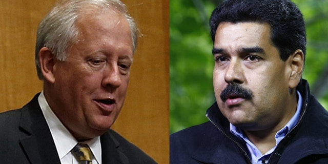 Left: Thomas Shannon Jr.,counselor of the State Department, prior to a hearing of the Senate Foreign Relations Committee, July 17, 2014 in Washington, D.C. (Photo by Win McNamee/Getty Images) Right: Venezuelan President Nicolas Maduro on September 23, 2013 in Beijing, China. (Photo by ChinaFotoPress/Getty Images)