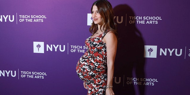 Hilaria Baldwin at an NYU Tisch School of the Arts gala in April, still pregnant. Her post-baby advice is raising some hackles.