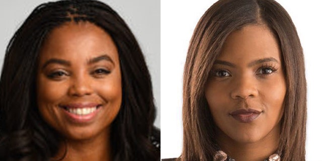 ESPN’s Jemele Hill, left, was challenged by Turning Point USA communications director Candace Owens to a debate.