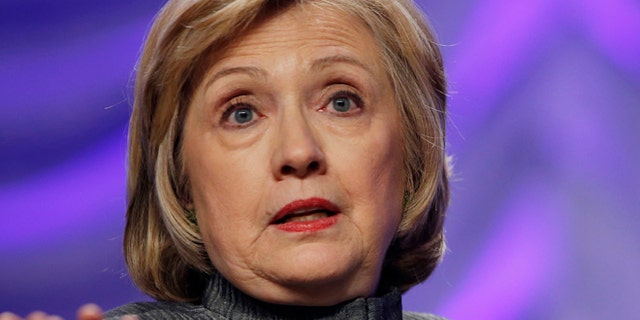 May 6, 2014: This file photo shows Former Secretary of State Hillary Rodham Clinton speaking in National Harbor, Md. (AP)