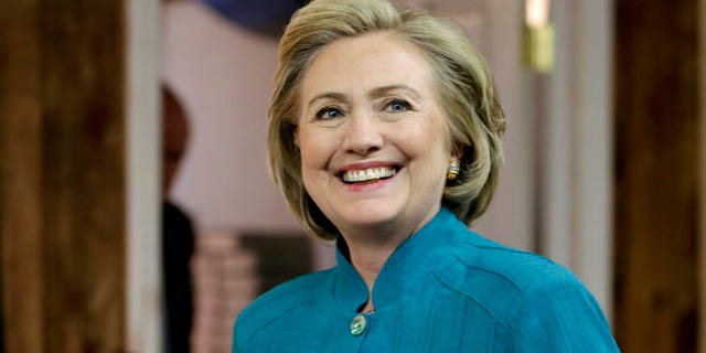 Hillary Rodham Clinton arriving at a book signing, Thursday, July 17, 2014, in Ridgewood, N.J.