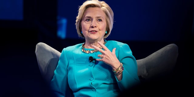 Hillary Clinton at the Geisinger's National Healthcare Symposium in Danville, Pa., Thursday, Nov. 9, 2017. (AP Photo/Matt Rourke)