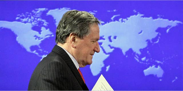 FILE - In this July 13, 2010, file photo Special Representative for Afghanistan and Pakistan Richard Holbrooke briefs reporters at the State Department in Washington. Holbrooke, a longtime U.S. diplomat who wrote part of the Pentagon Papers, was the architect of the 1995 Bosnia peace plan and served as President Barack Obama's special envoy to Pakistan and Afghanistan, has died. He was 69. (AP Photo/Haraz N. Ghanbari, File)