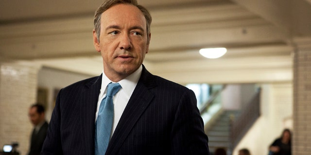 This image released by Netflix shows Kevin Spacey as U.S. Congressman Frank Underwood in a scene from the Netflix original series, "House of Cards. "