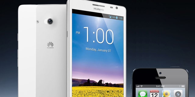 This newly announced smartphone from Huawei sports a 6.1-inch screen; meanwhile, the largest iPhone on sale in 2013 is expected to carry a 4-inch screen.